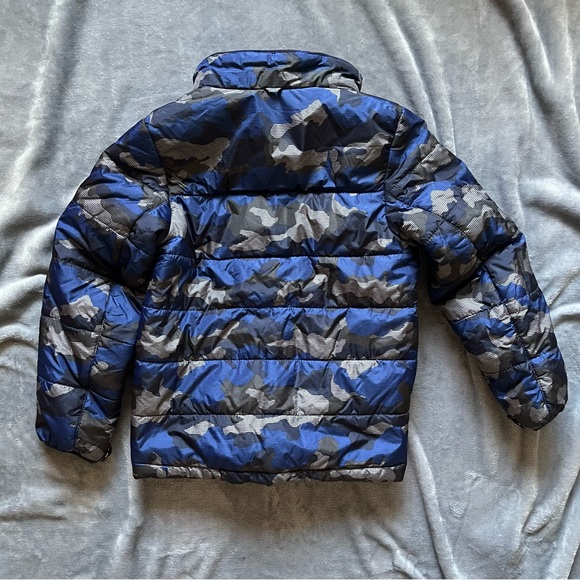 Boys Medium 10/12 Blue Camo Gerry Puffer Jacket - Picture 4 of 4